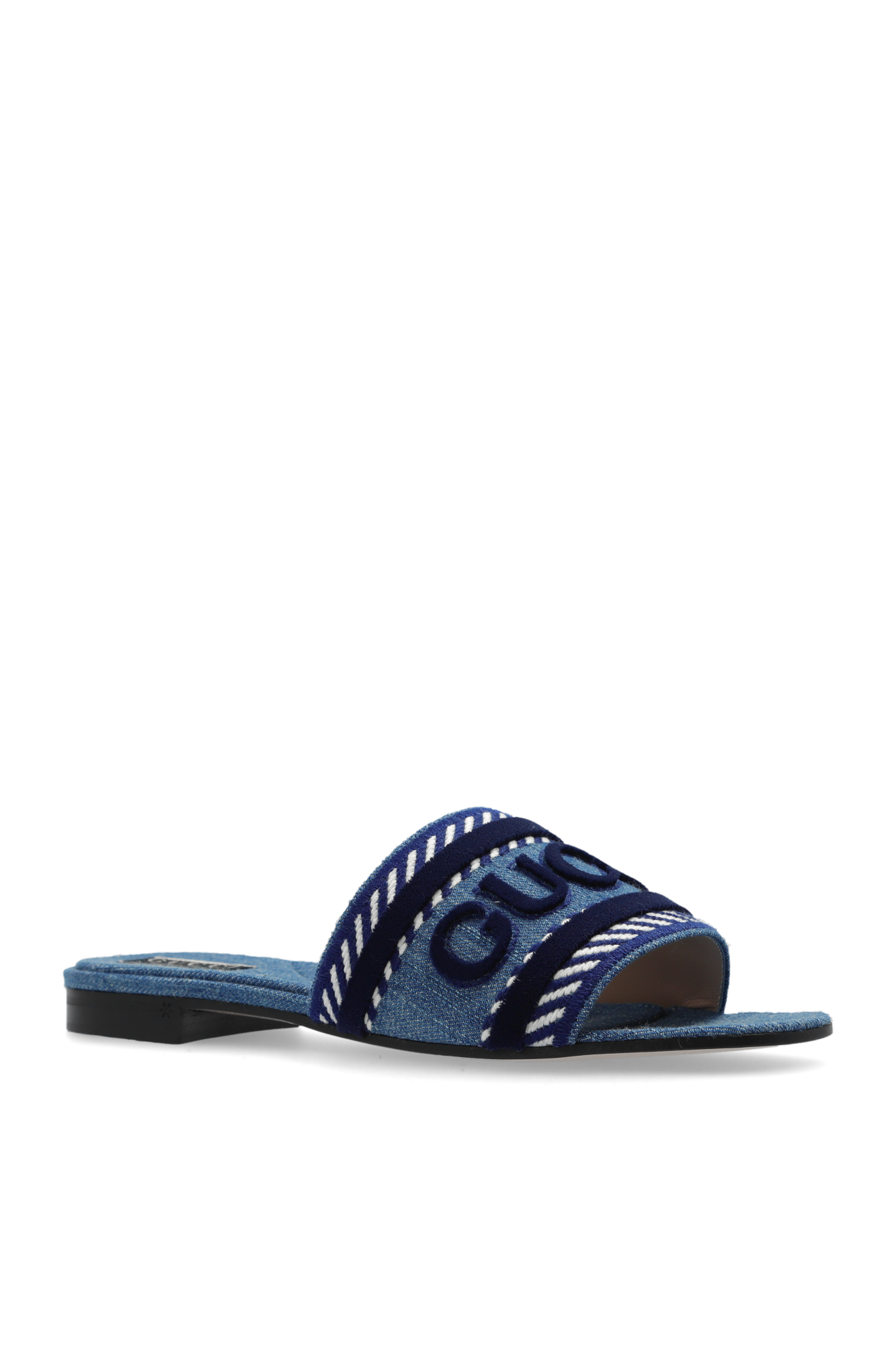 Blue Denim slides with logo Gucci Vitkac France